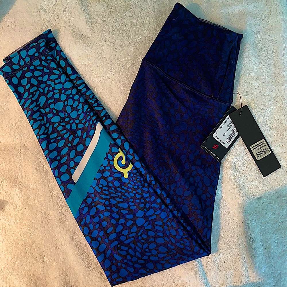 NWT- WITH for Peloton Wild Kite High Waist leggings- reversible in SMALL